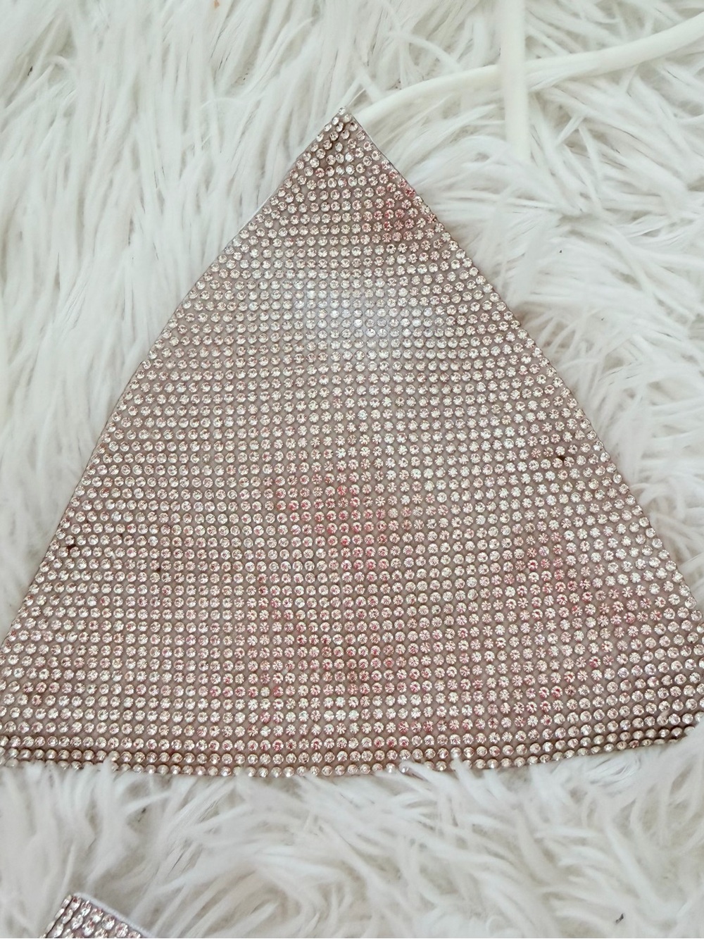 Y2K McBling White Rhinestone Bikini Set Size Small - Picture 2 of 9
